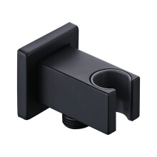 Shower Head Holder Matte Black Wall Mounted Adjustable Bracket Square Slider Durable Bathroom Accessory