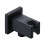 Shower Head Holder Matte Black Wall Mounted Adjustable Bracket Square Slider Durable Bathroom Accessory 1