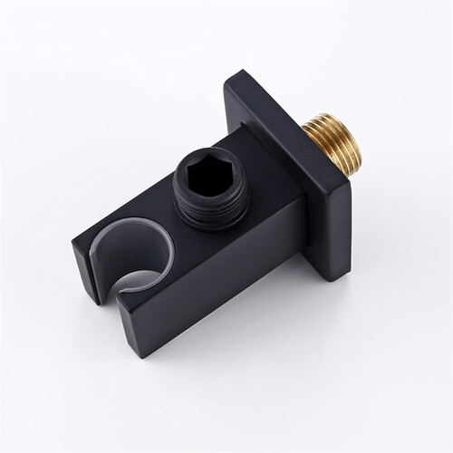 Shower Head Holder Matte Black Wall Mounted Adjustable Bracket Square Slider Durable Bathroom Accessory 2