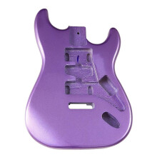 DIY Electric Guitar Body Kit Poplar Wood Metallic Purple 5.7cm Neck Pocket Custom Finish Ready