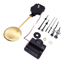 Clock Movement Kit with Pendulum, Long Shaft, Dual Hands, Easy Install for DIY Clock