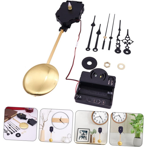 Clock Movement Kit with Pendulum, Long Shaft, Dual Hands, Easy Install for DIY Clock 2