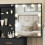 Black Dressing Desk Vanity Table LED Lights Mirror 7
