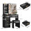 Black Dressing Desk Vanity Table LED Lights Mirror 8