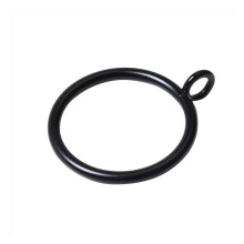 Shower Curtain Rings Set of 15 Metal Hooks for Bathroom Drapes, 44mm Inner Diameter, Black