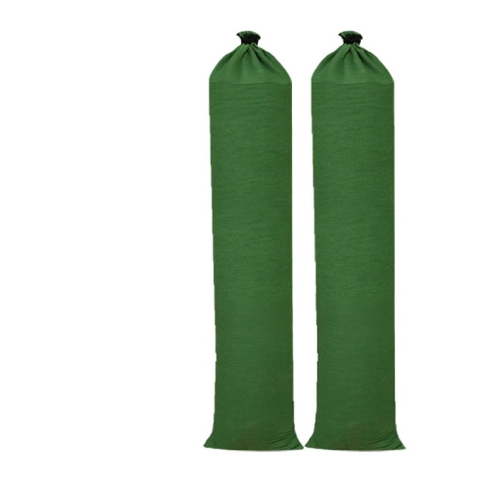 Flood Protection Sandbags 2Pcs Thickened Canvas Large Reusable Water Barrier For Flood Defense 180X19cm Green 9174973421559