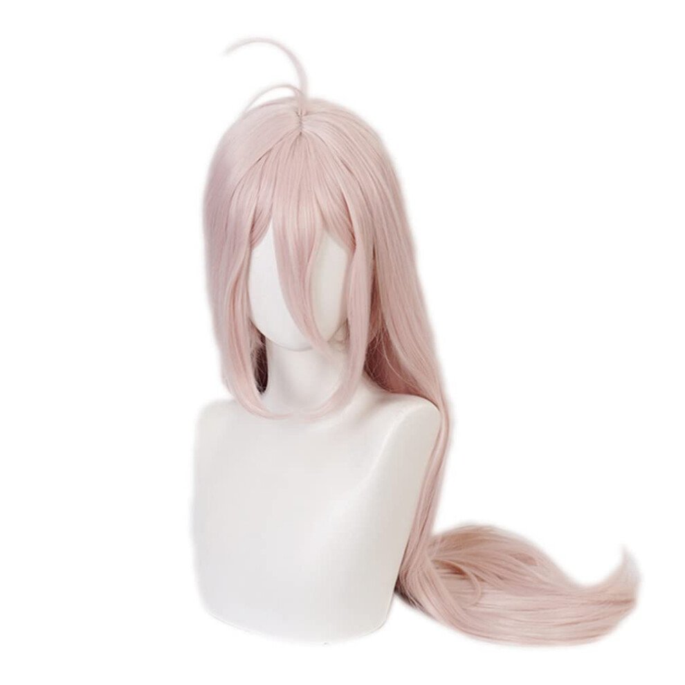 Cosplay Wig Long Pink Heat Resistant Fiber with Cap for Anime Miu Iruma Halloween Party