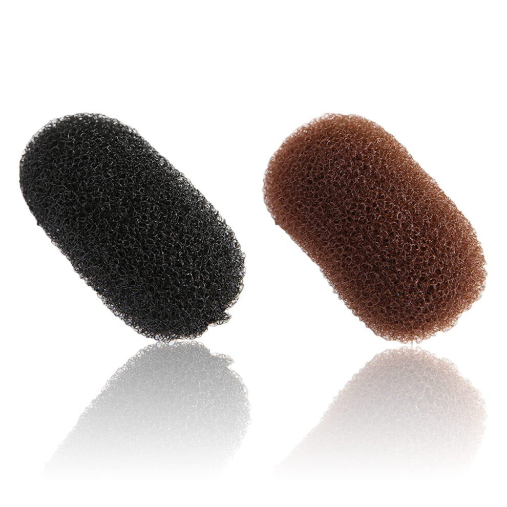 Unisex Black,Brown Hair Volume Insert And Bump It Hair Comb Set With Instant Lift, Beehive Updo Pads Black Brown