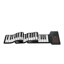 88 Keys Roll Up Piano Keyboard, Foldable Silicone Electronic Piano with 128 Sounds for Beginners