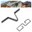 Rain Chain Gutter Clip and Adapter, V Shaped Black Zinc Plated Hook for Universal Gutter Installation 1