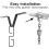 Rain Chain Gutter Clip and Adapter, V Shaped Black Zinc Plated Hook for Universal Gutter Installation 3