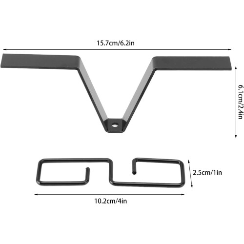 Rain Chain Iron VShaped Gutter Drain Hook Hanger Black for Outdoor Water Flow Control 1