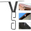 Rain Chain Gutter Clip and Adapter, V Shaped Black Zinc Plated Hook for Universal Gutter Installation 2