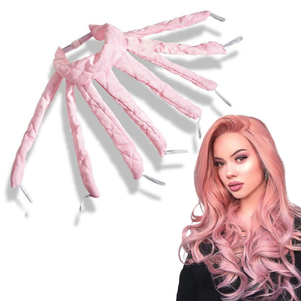 Heatless Curlers Headband for Soft Waves, No Heat Overnight Hair Curlers for Long Medium Hair