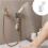 360 Adjustable Shower Head Holder Wall Mounted Bracket with Hook No Drill Easy Installation BlueYellow 2