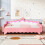3ft Single Daybed with LED Crown Shape Headboard 4