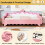 3ft Single Daybed with LED Crown Shape Headboard 7
