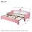 3ft Single Daybed with LED Crown Shape Headboard 9