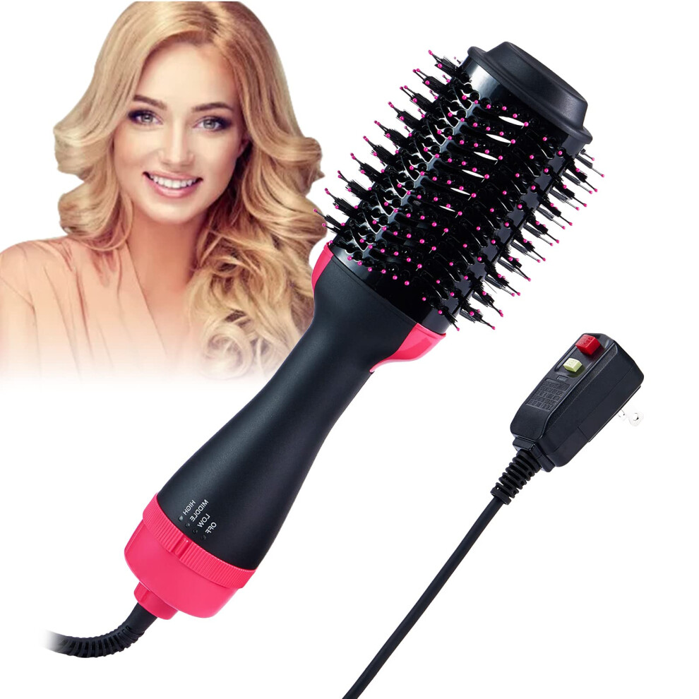 Hot Air Brush Hair Dryer Brush 3 in 1 Styling with Negative Ion Ceramic for Straightening Curling