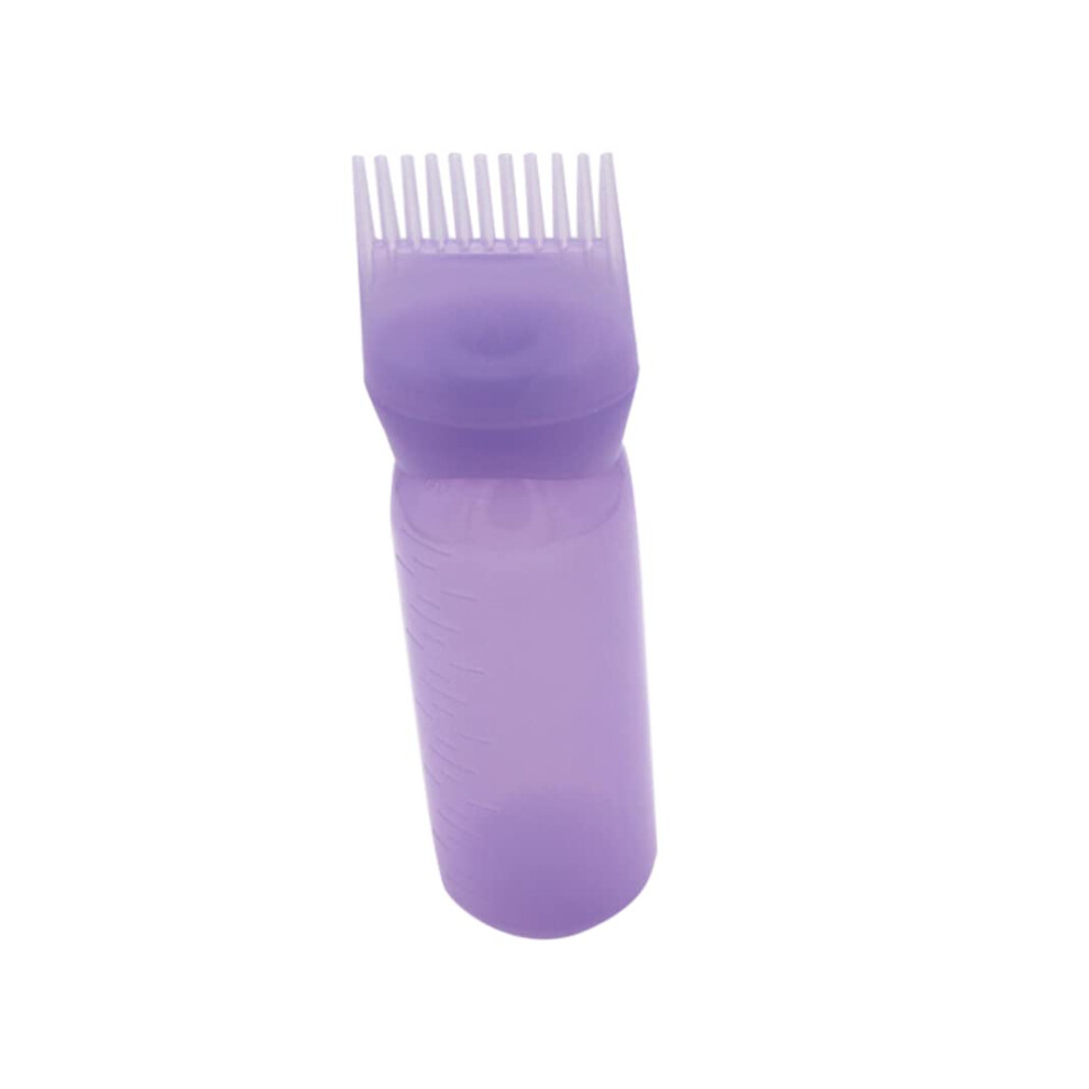 Purple Hair Dye Applicator Bottle With Comb For Mess Root Touch Up, 120Ml Reusable