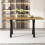 Oak & Black Rectangular Dining Table, Crossed Legs 3