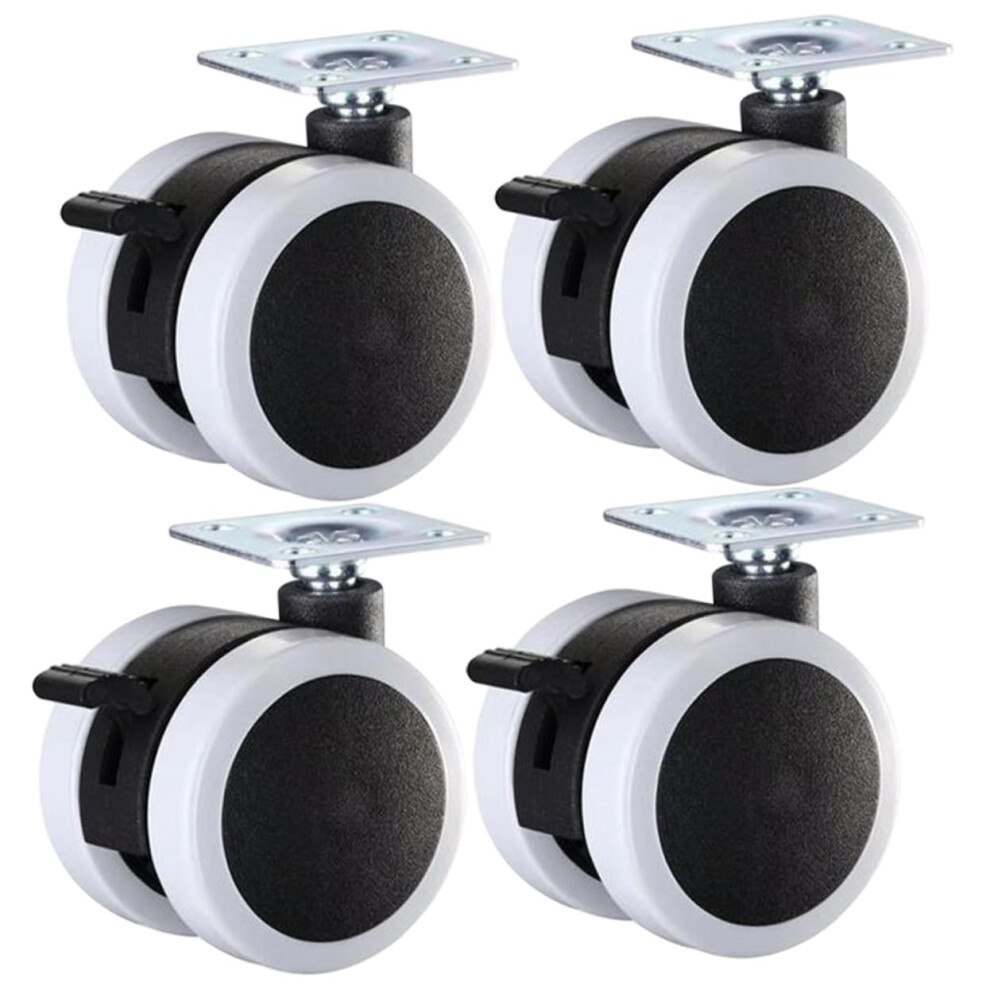 4Pcs Heavy Duty Office Chair Caster Wheels, Quiet Swivel Casters With Brakes For Home And Office 9164114140777