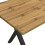 Oak & Black Rectangular Dining Table, Crossed Legs 4