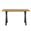 Oak & Black Rectangular Dining Table, Crossed Legs 7