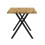Oak & Black Rectangular Dining Table, Crossed Legs 8