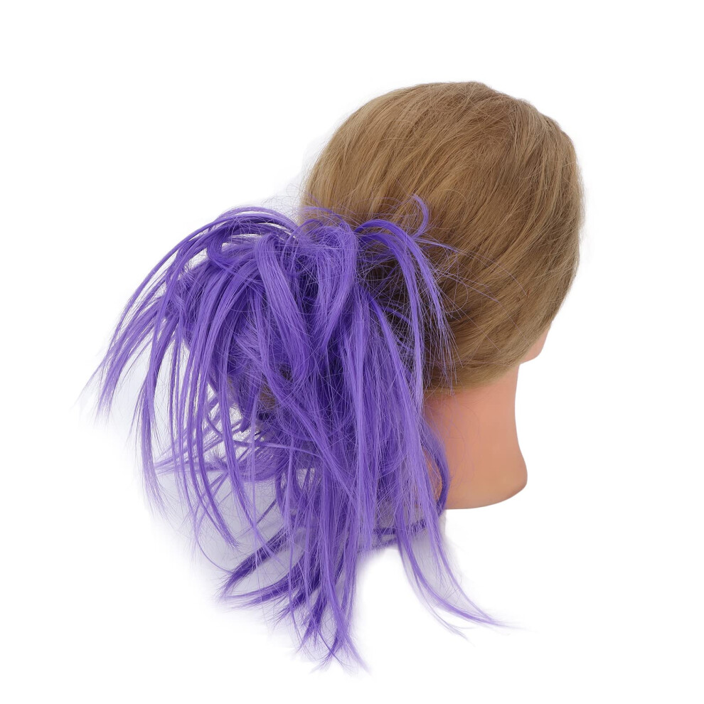 Messy Bun Hair Piece for Women, Synthetic Tousled Updo Hair Bun Extension with Secure Elastic Fit