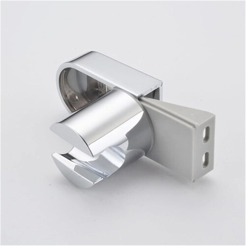 Adjustable ABS Chrome Handheld Shower Head Holder Bracket with Wall Mount Rail Slider for Bathroom Installation 2