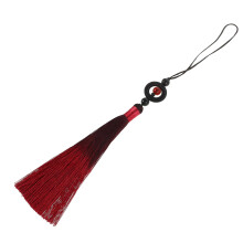 Tai Chi Sword Tassel Pair with Bell Pendant for Martial Arts or Fan Decoration Chinese Lucky Charm Red