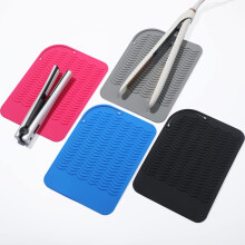 4 Pack Heat Resistant Silicone Mat for Curling Irons and Straighteners, Non Slip Travel Design