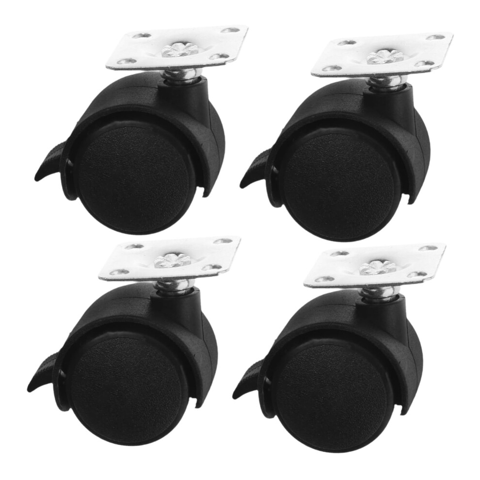 4Pcs Heavy Duty Office Chair Wheels With Brake, Smooth 360 Swivel Casters For All Floors 9164114142061