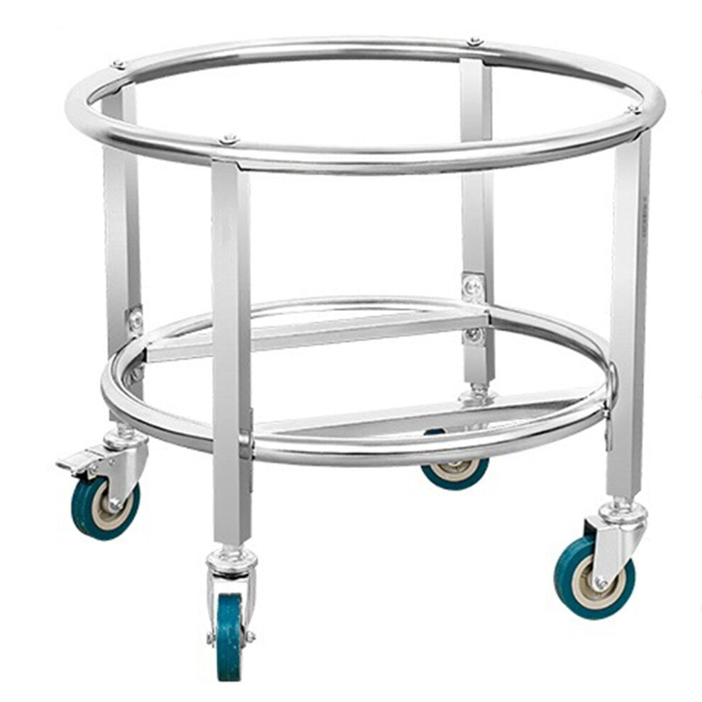 Stainless Steel Drum Dolly 45Cm Heavy Duty Barrel Mover With Swivel Wheels And Brakes 330Lb Capacity 9164114143037