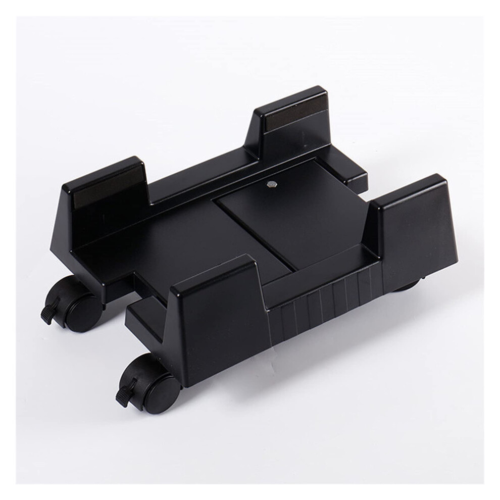 Adjustable Cpu Tower Stand With Smoothrolling Wheels, Spacesaving Design, Fits 59 Inch Width, Black 9164114143242