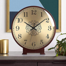 Modern Glass Mantel Clock with Arabic Numerals, Silent Movement, 10 Inch Elegant Desk Decor