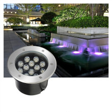 LED Underwater Spotlight 12V IP68 Waterproof Green 24W Pond and Pool Light for Outdoor Landscape