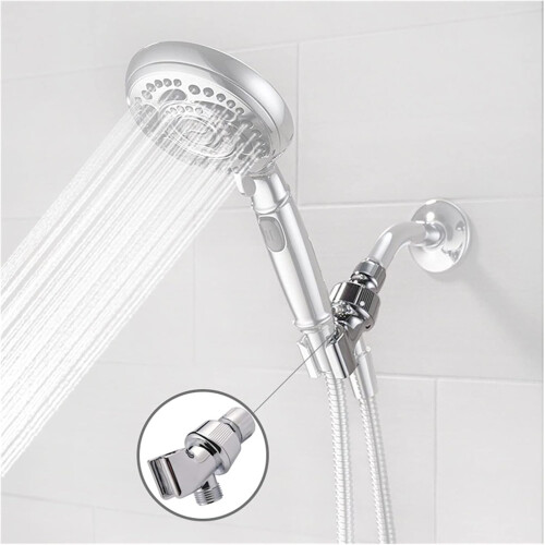 Universal Handheld Shower Head Holder Wall Mounted Adjustable Bracket with Tool Installation 1