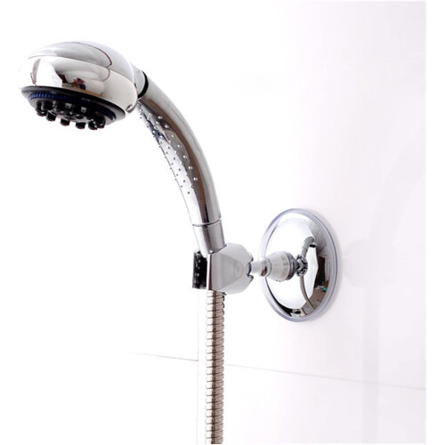 Adjustable Wall Mounted Shower Head Holder with Vacuum Suction for Secure Tool Bathroom Install 1