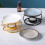 Ceramic Aromatherapy Candle Holder with Geometric Design for Home Decor and Tea Light 5
