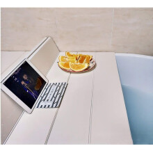 Foldable PVC Bathtub Tray Cover Dustproof Insulation Lid White 109x70cm SpaceSaving Design