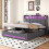 5ft King Upholstered Bed with Hydraulic Storage 2