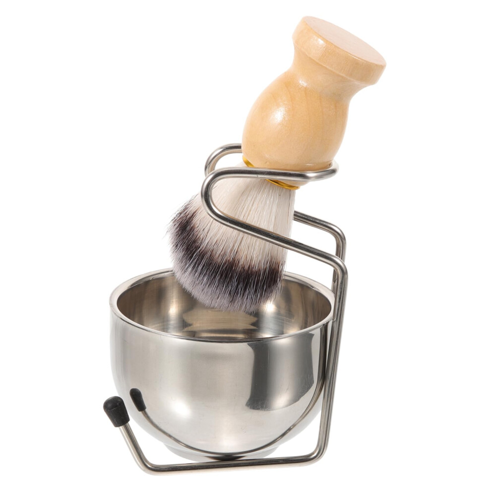 Shaving Brush Kit with Bowl and Stand for Men, Ergonomic Handle Beard Grooming Set for Barber