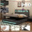 5ft King Upholstered Bed with Hydraulic Storage 10