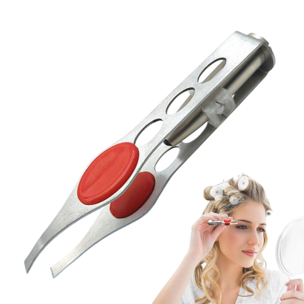 LED Tweezers with Slant Tip Accuracy for Eyebrow Shaping and Facial Hair Removal
