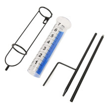 Outdoor Rain Gauge with Adjustable Height, Large Numbers, Rustproof Stake for Garden Yard