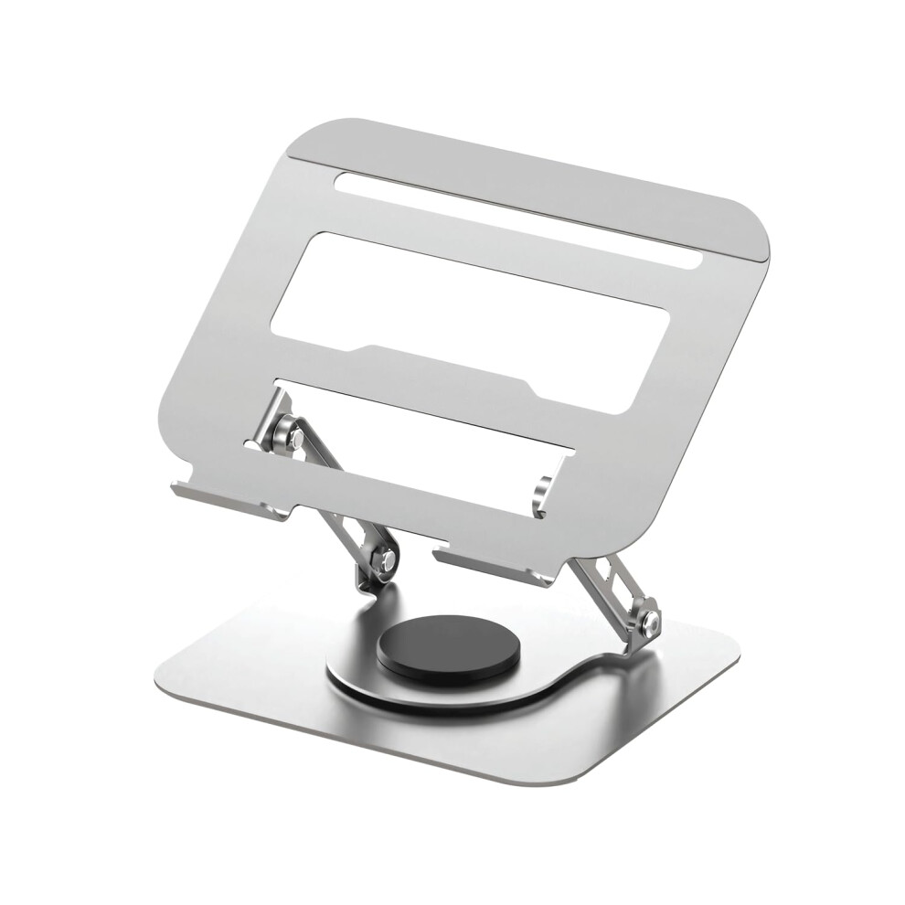 Adjustable Laptop Stand With 360 Rotation, Ergonomic Height For Desk, Fits Laptops Up To 17 Inch, Gray 9365369387591
