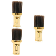 3pcs Professional Barber Neck Duster Brush with Durable Crystal Handle for Hairdressing Cleaning