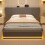 5ft King Bed Frame Channel Tufted with Wide Headboard 4